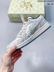 Jordan Air Jordan 1 Low White Grey Dragon Sneakers