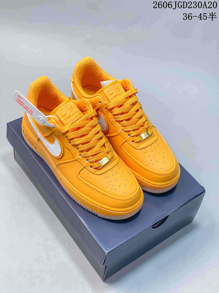 Nike Air Force 1 Low Sneakers in Yellow and White