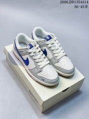 Nike Dunk Low DIY Custom White and Blue Sneakers