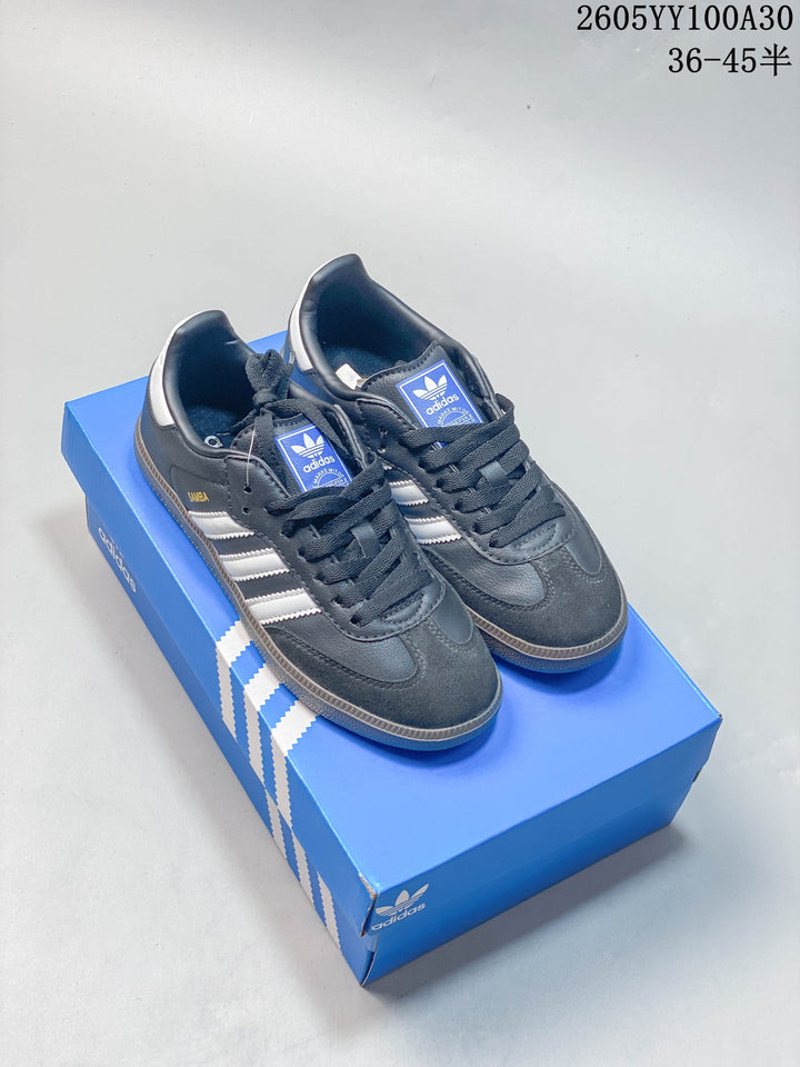 adidas Samba OG Low-Top Sneakers, Charcoal and White