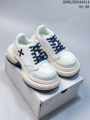SMFK White Retro Casual Sneakers for Women 06JXD244A14_003