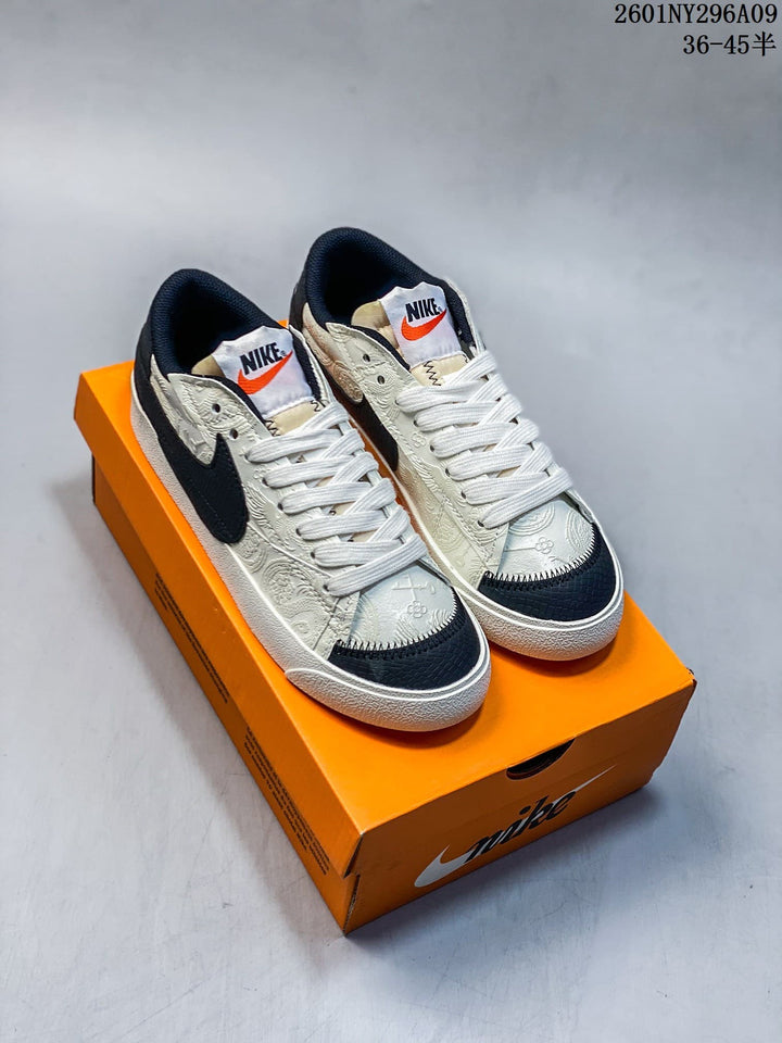 Nike Blazer Low '77 Jumbo Sneakers in Cream and Black