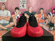 Adidas Basketball Shoes, Black and Red High-Top