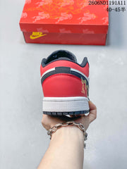 Nike Dunk Low Labubu Graphic Sneakers in White, Navy and Red