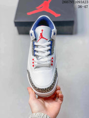 Jordan Air Jordan 3 Retro High-Top Sneakers White Blue Red