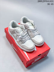 Nike SB Dunk Low Sneakers White and Grey IB4417-105