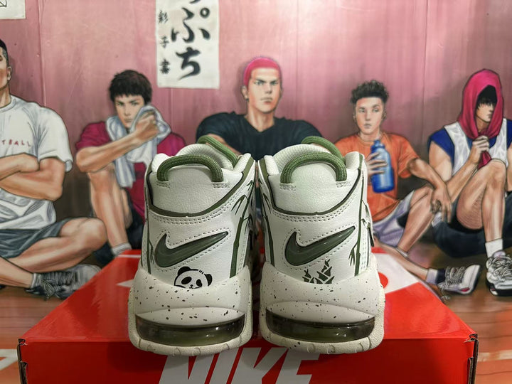Nike Air More Uptempo Panda Bamboo Sneakers