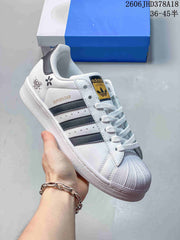 Adidas Originals Superstar White and Black Low-Top Sneakers