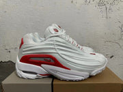 White and Red Athletic Sneakers