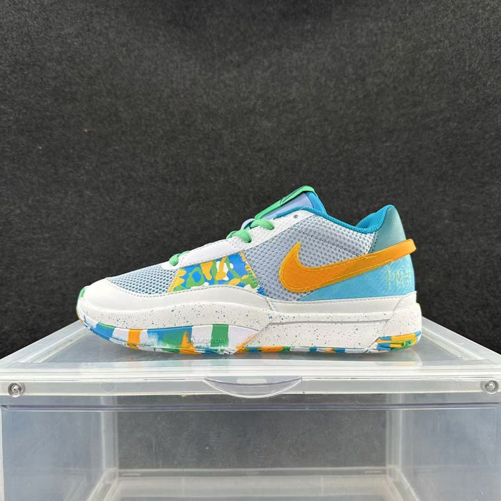 Nike Blue, White and Yellow Low-Top Sneakers