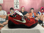 Nike Red and Black Low-Top Basketball Shoes