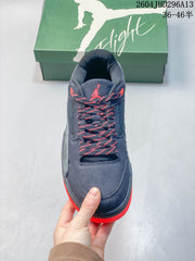 Jordan Low-Top Sneakers in Navy, Gray and Red