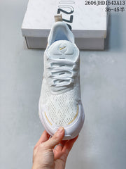 Nike Air Max 270 White and Gold Sneakers