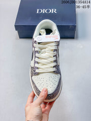 Nike Air Jordan 1 Low Travis Scott Dior-Print Sneakers