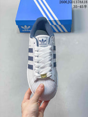 Adidas Originals Superstar Low-Top Sneakers White Navy JI0079