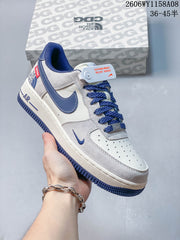 Nike Air Force 1 '07 Low Grey and Blue Sneakers