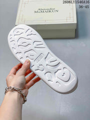 Alexander McQueen White Oversized Sole Low-Top Sneakers