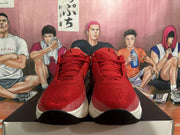 Nike Red and White Basketball Sneakers