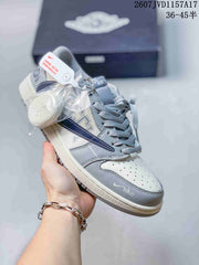 Louis Vuitton x Nike Dunk Low Blue Denim Sneakers 2607JVD1157A17