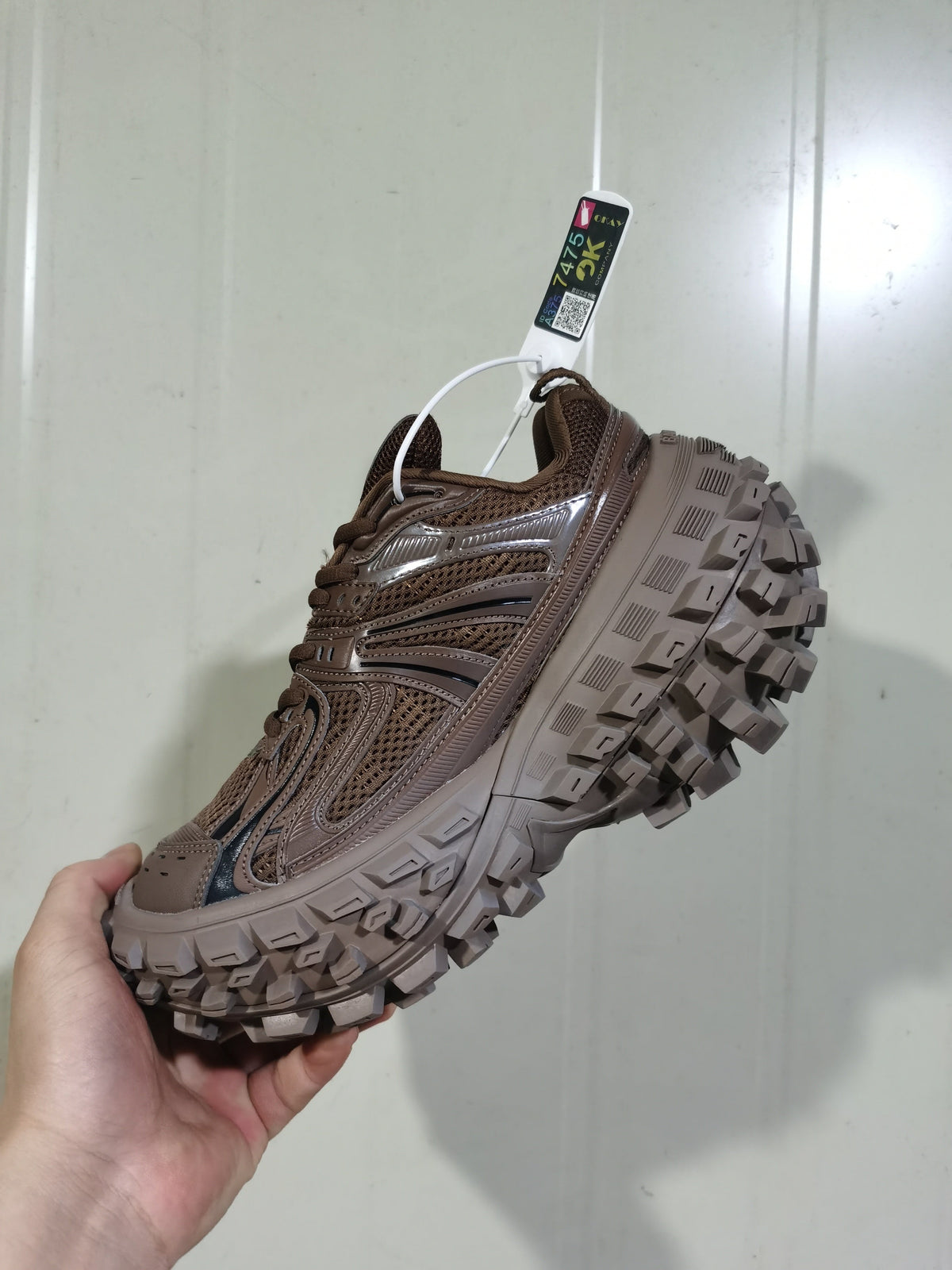 Tire 2408 Chunky Mesh Sneakers Coffee Brown