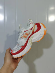 Skechers 0103 White Orange Casual Sneakers