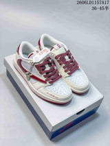 Jordan Air Jordan 1 Low White Burgundy Sneakers