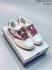 Jordan Air Jordan 1 Low White Burgundy Sneakers