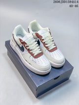 Nike Air Force 1 Low White Brown Sneakers