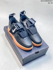 Nike Air Force 1 Utility BHM QS Low-Top Sneakers, Black and Orange