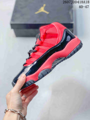 Jordan Air Jordan 11 Retro High-Top Sneakers Black Red 2607JDD418A18