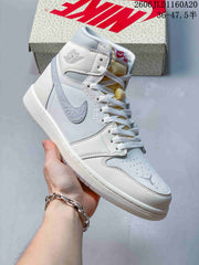 Jordan Air Jordan 1 High Sneakers in White and Grey