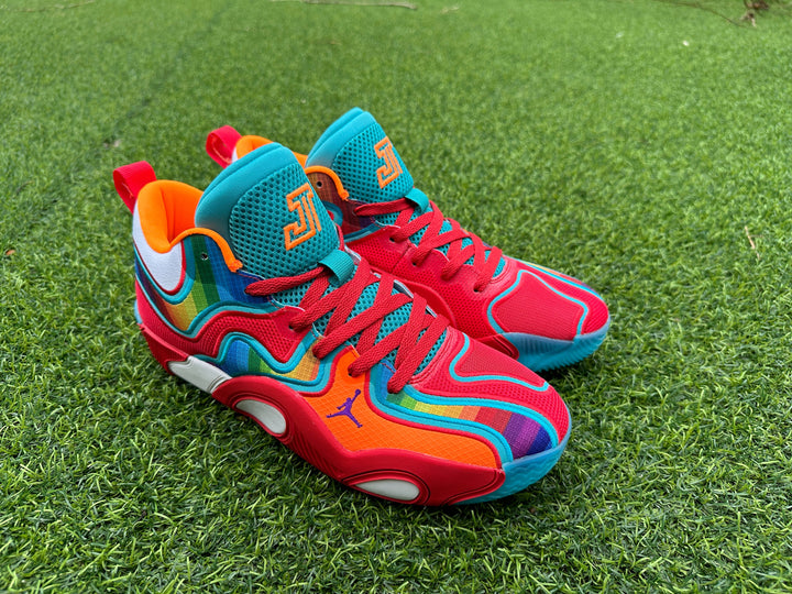 Jordan 680-5 Blue Red Multicolor Basketball Shoes
