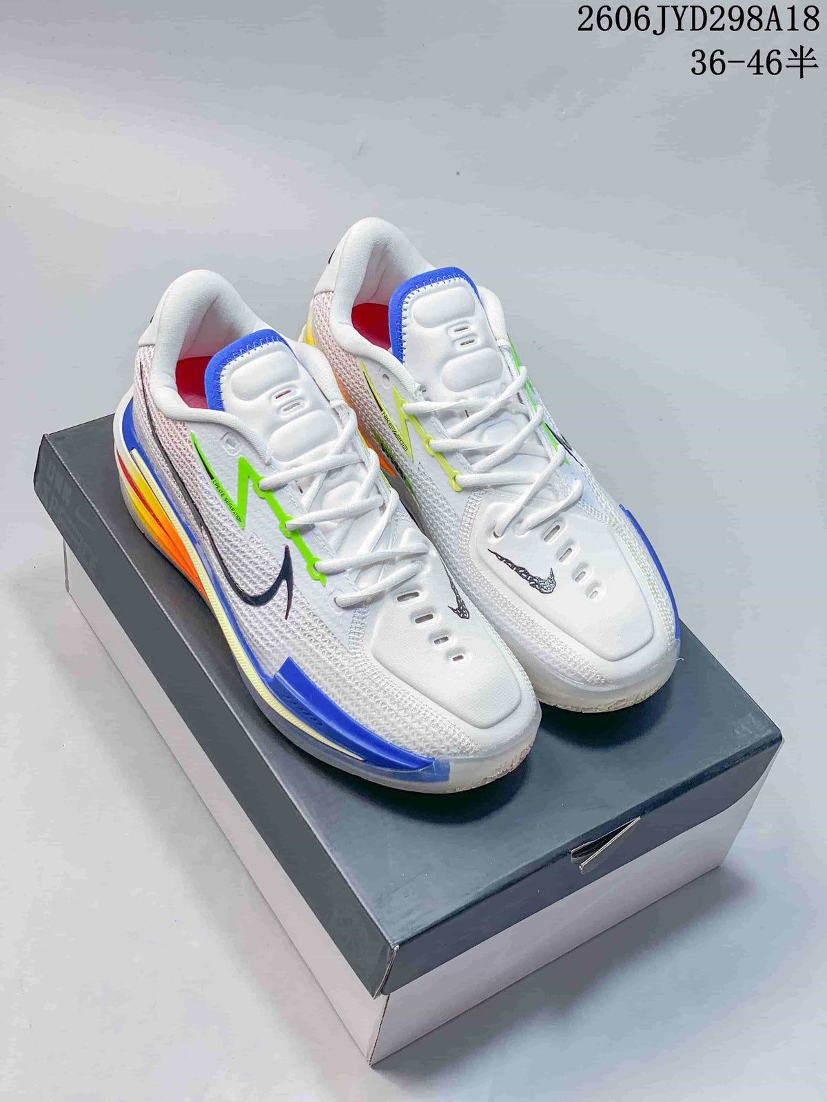 Nike Air Zoom GT Cut Low-Top Basketball Shoes, White