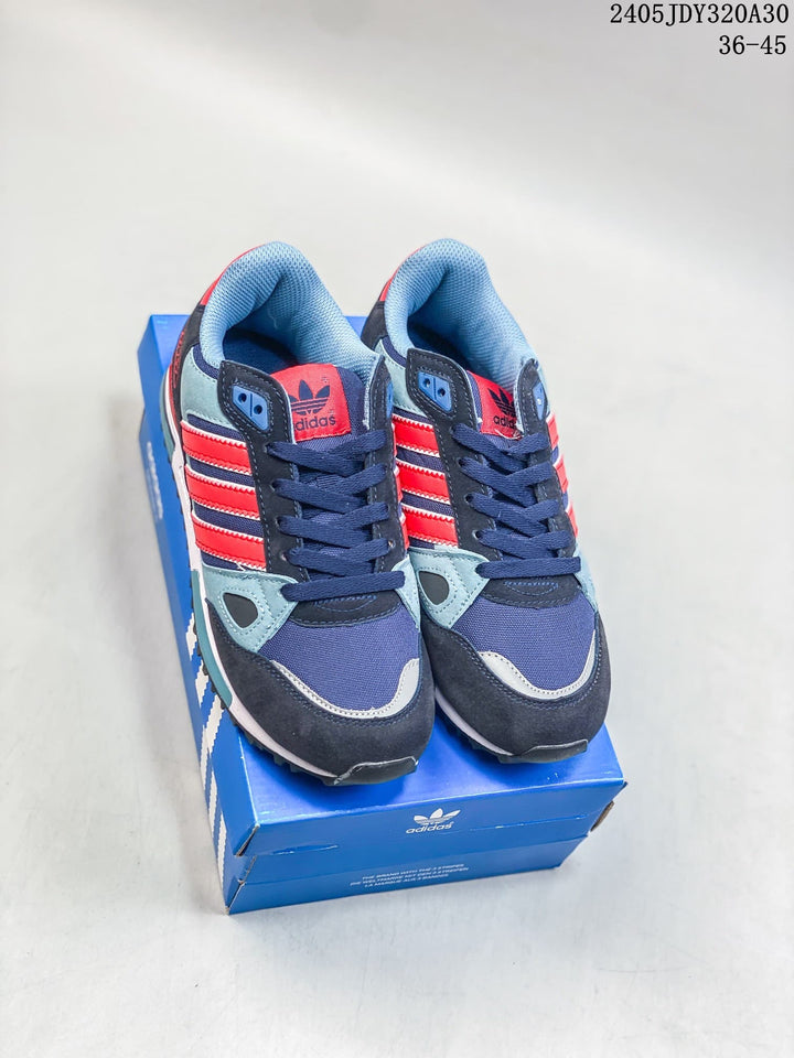 Adidas Originals ZX 750 Retro Sneakers in Navy and Red