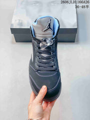 Jordan Air Jordan 5 High-Top Sneakers in Black and Blue