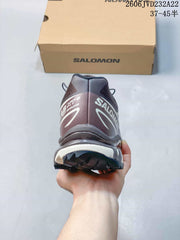 Salomon XT-6 Trail Running Shoes in Brown and Gray