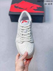 Nike Air Jordan 1 Low White Sneakers 2607NY1166A16