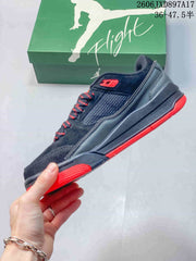 Jordan Flight Court Low-Top Basketball Shoes, Black and Red