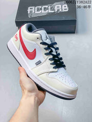 Jordan Air Jordan 1 Low White Red Grey Sneakers