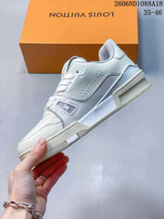 Louis Vuitton Trainer Low-Top Sneakers in White