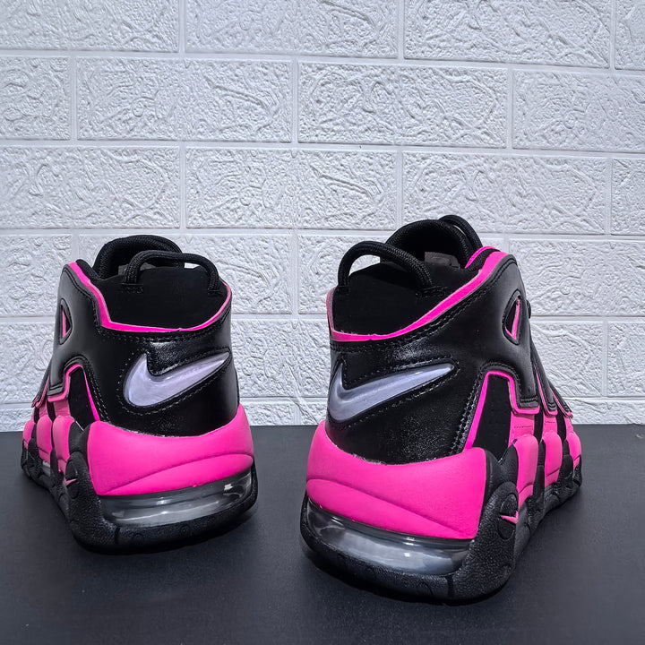 Nike Air More Uptempo Black and Pink Sneakers