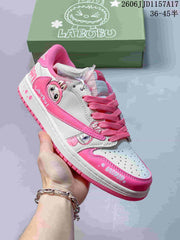 Jordan Air Jordan 1 Low Labubu Graphic Sneakers Pink and White