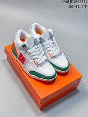 Jordan Air Jordan 3 Retro White Orange Green Sneakers