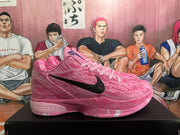 Nike Pink Basketball Sneakers with Black Swoosh