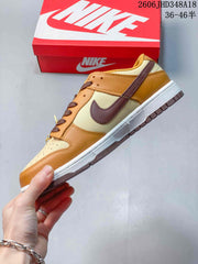 Nike SB Dunk Low Sneakers in Cream, Tan and Brown