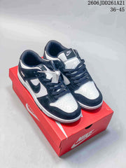 Nike Dunk Low Sneakers in Navy and White