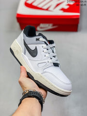 Nike Full Force Low Sneakers in White and Black