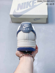 Nike Air Force 1 ’07 Low White and Blue Sneakers