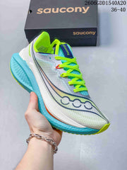 Saucony Endorphin Pro 5 Running Shoes, White and Aqua
