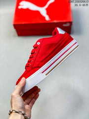 PUMA Palermo Leather Red Low-Top Sneakers